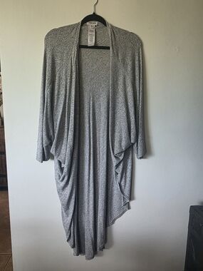 Ever New Melbourne Grey Draped Cocoon Cardigan